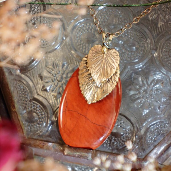 pendentif jaspe rouge